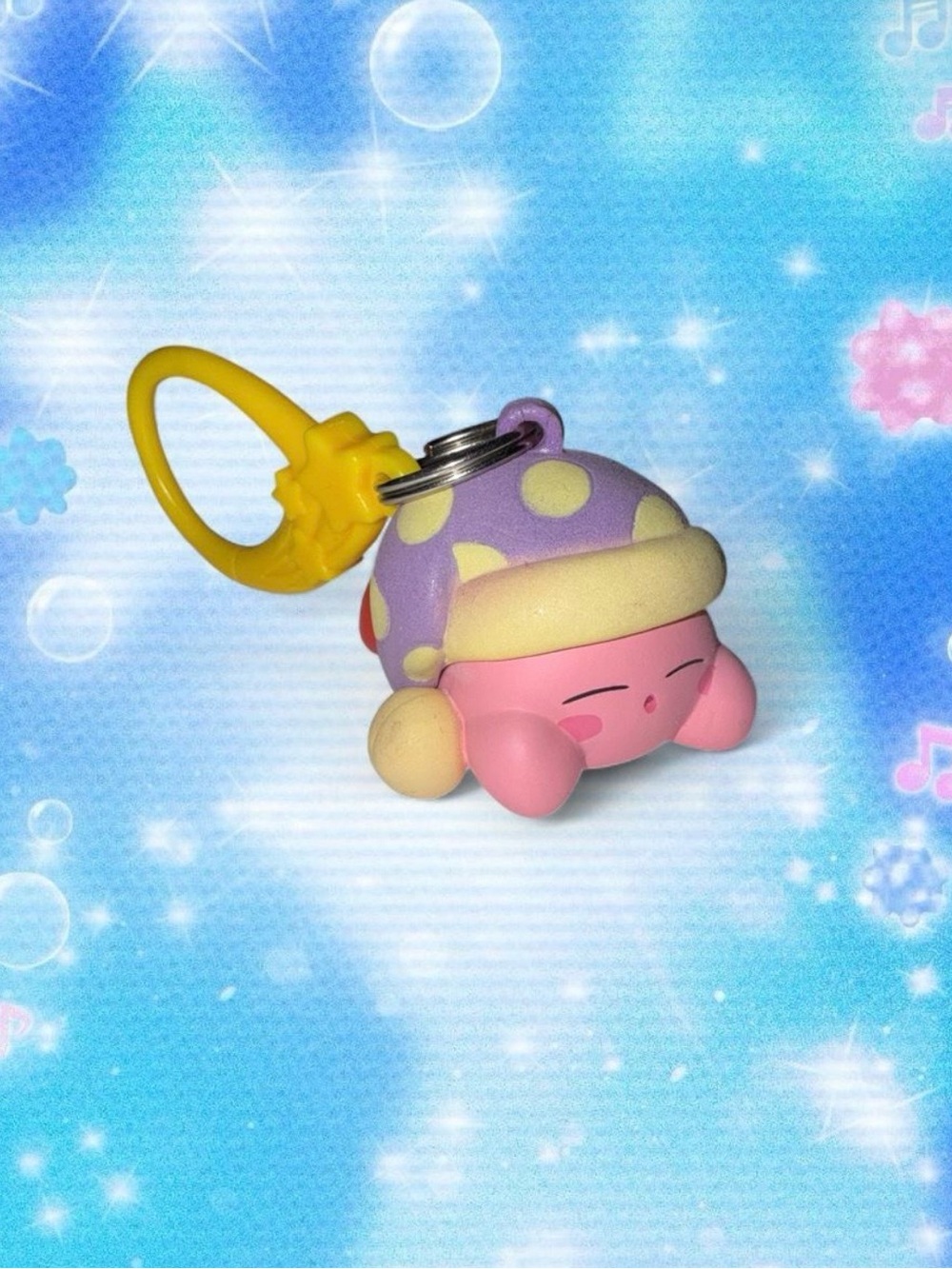 Kirby sleeping mini keychain heavy plastic nintendo